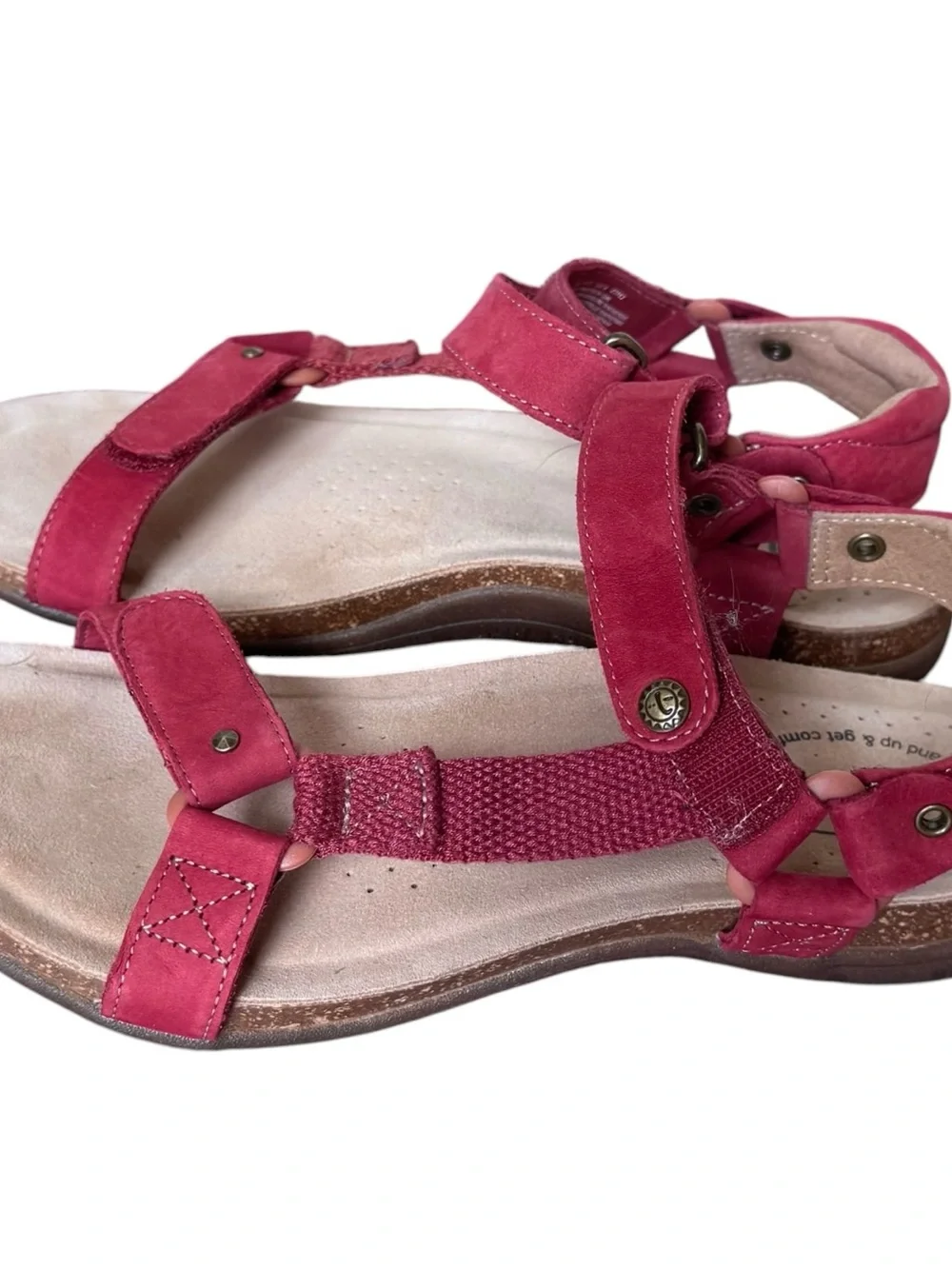Taos Mixer Sandals Womens 8 Casual Strappy Slingback MIX-14173 Red Leather